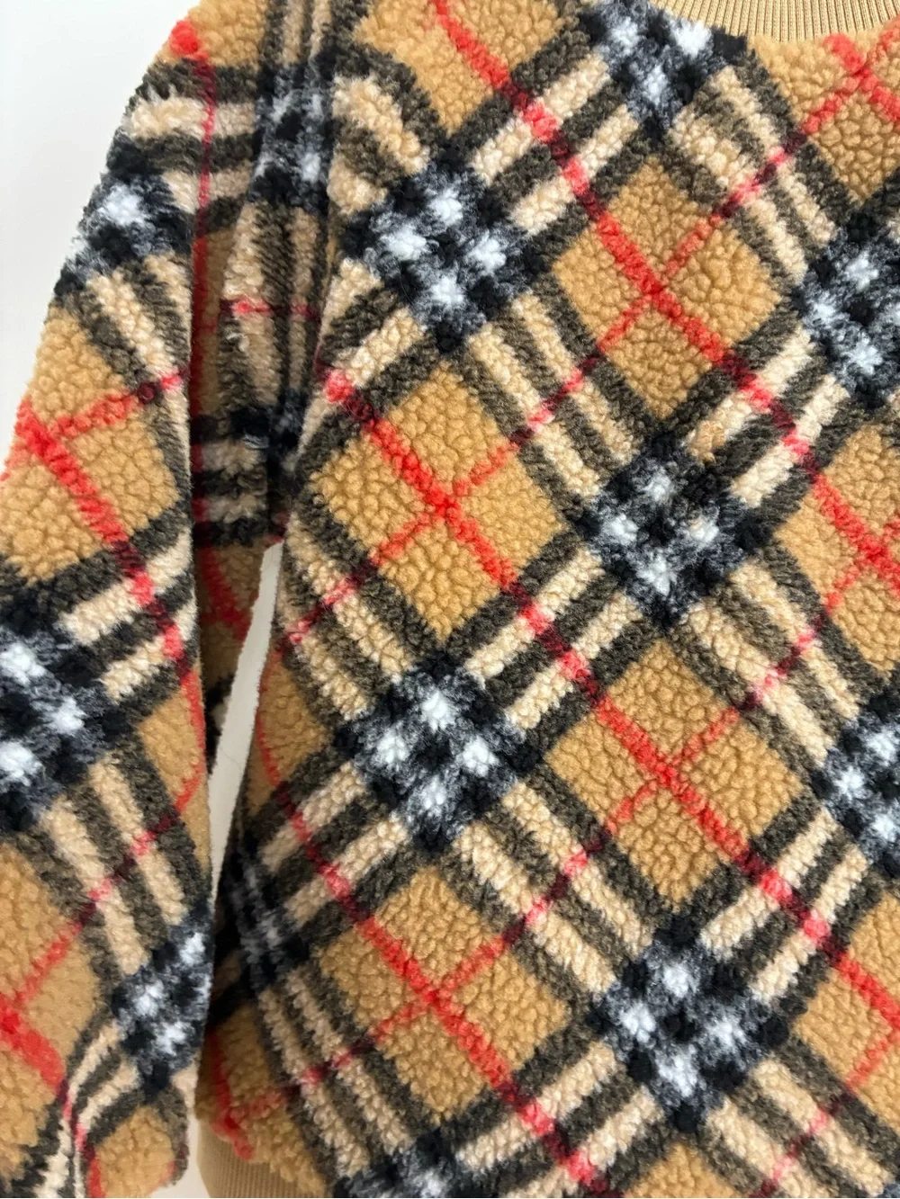 Burberry Kids vintage check fleece pullover